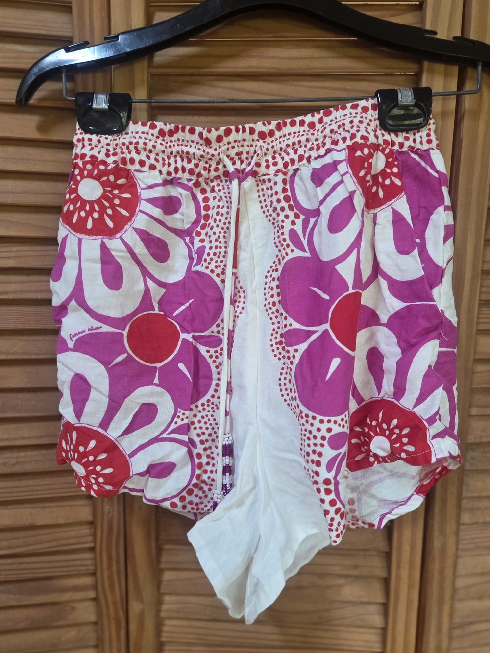 Sold! Farm Rio Pink & Red Floral Linen Set - Picture 5 of 7
